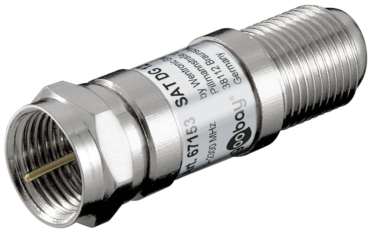 Goobay SAT Dämpfungsglied 12 dB - F-Stecker > F-Buchse