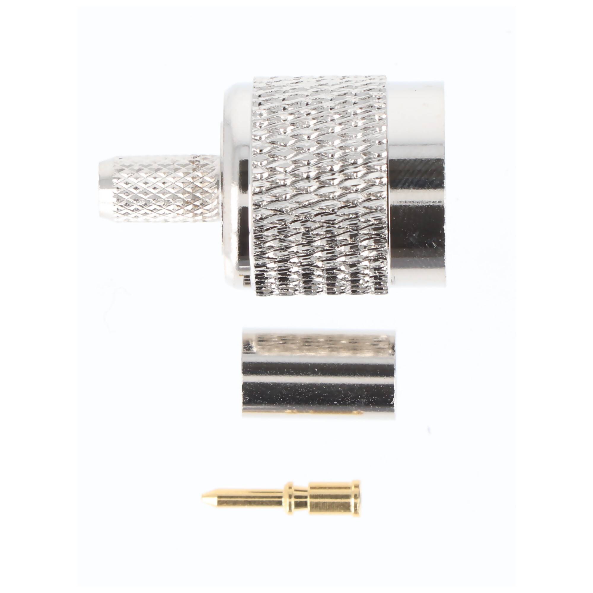 Goobay TNC-Crimpstecker - mit vergoldetem Kontakt, für RG-58-Kabel