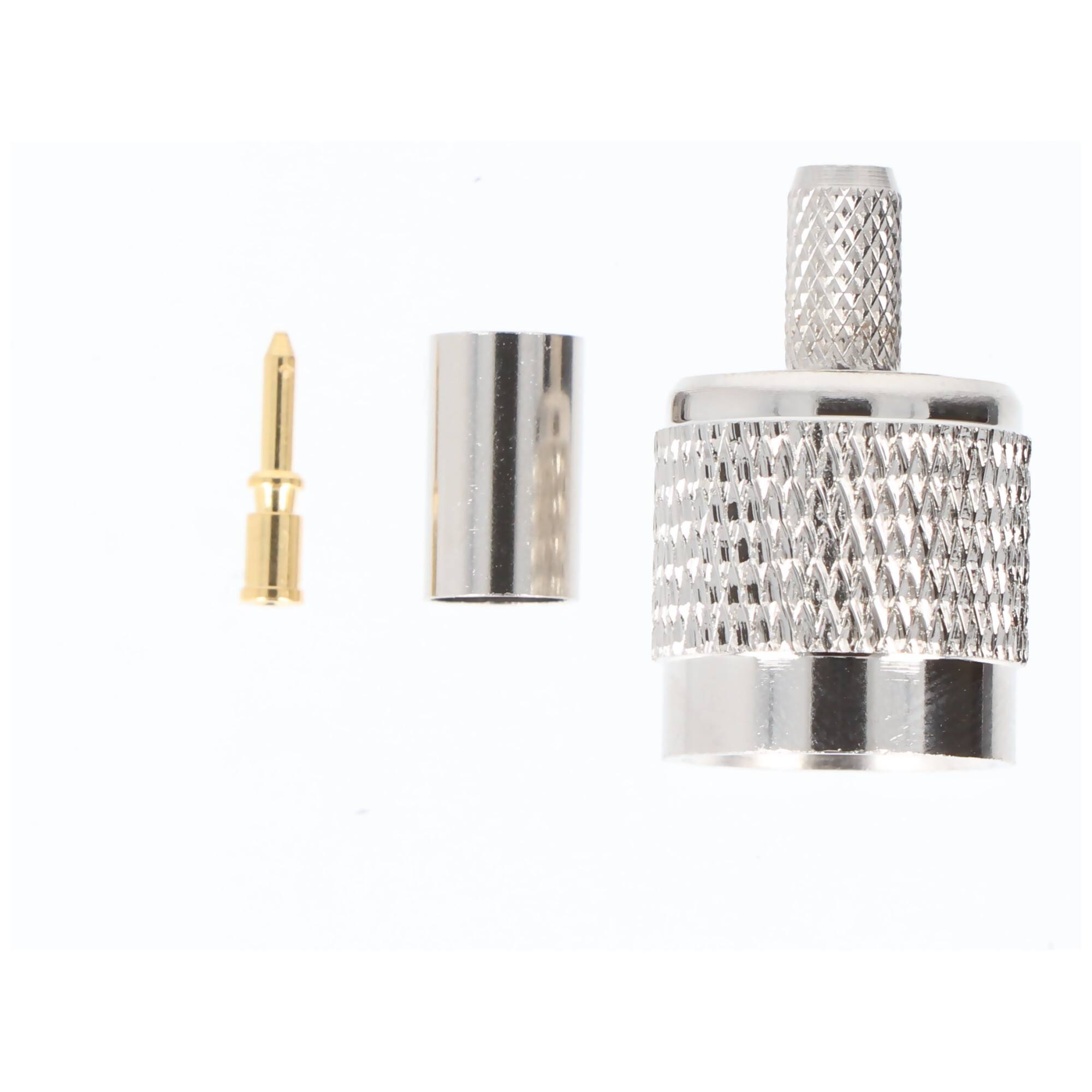 Goobay TNC-Crimpstecker - mit vergoldetem Kontakt, für RG-58-Kabel