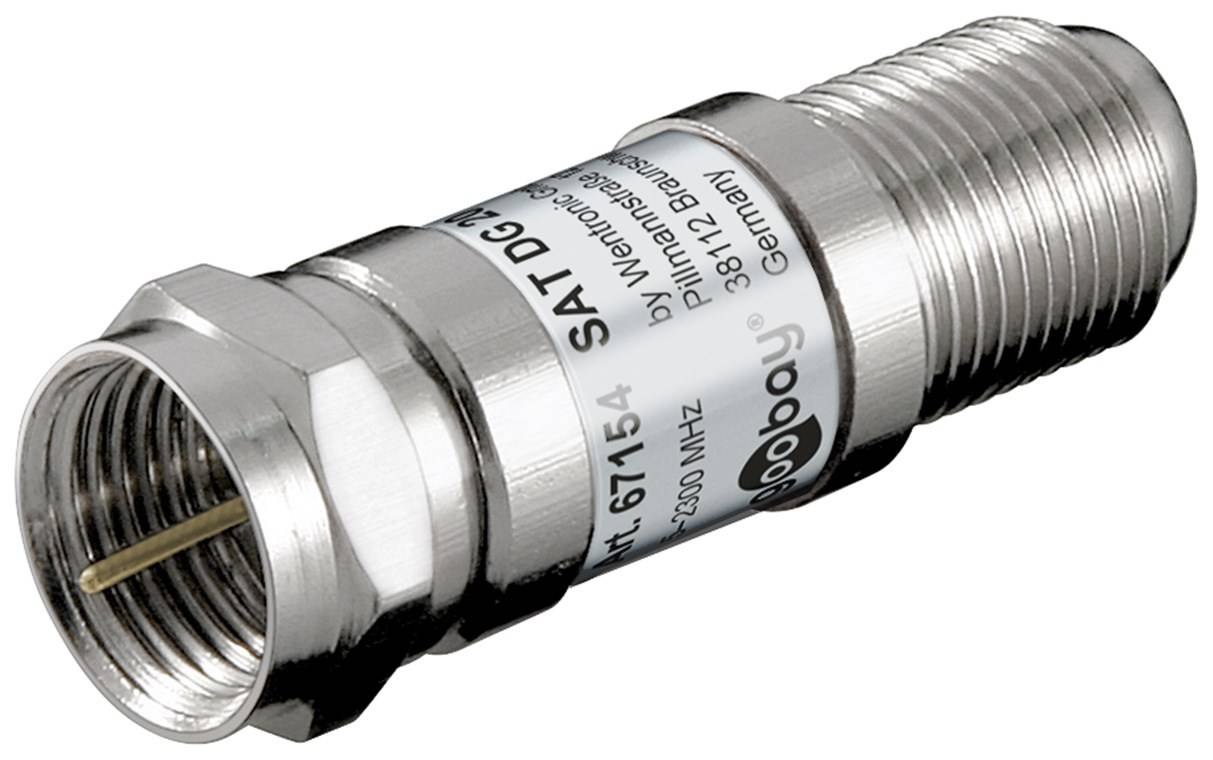 Goobay SAT Dämpfungsglied 20 dB - F-Stecker > F-Buchse
