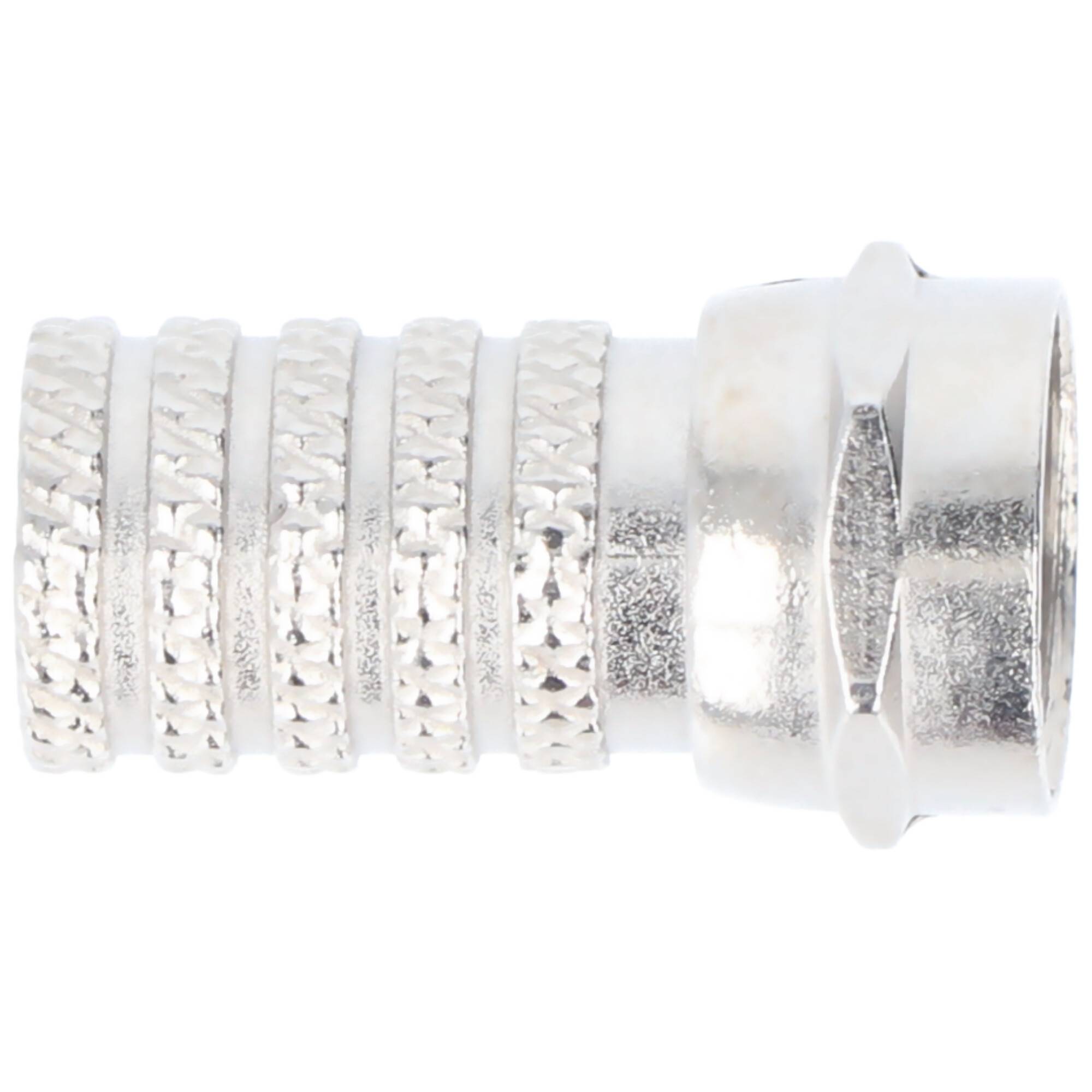 Goobay Aufdreh-F-Stecker 6,0 mm - Aufdreh-Adapter aus Zink mit Nickelkontakten