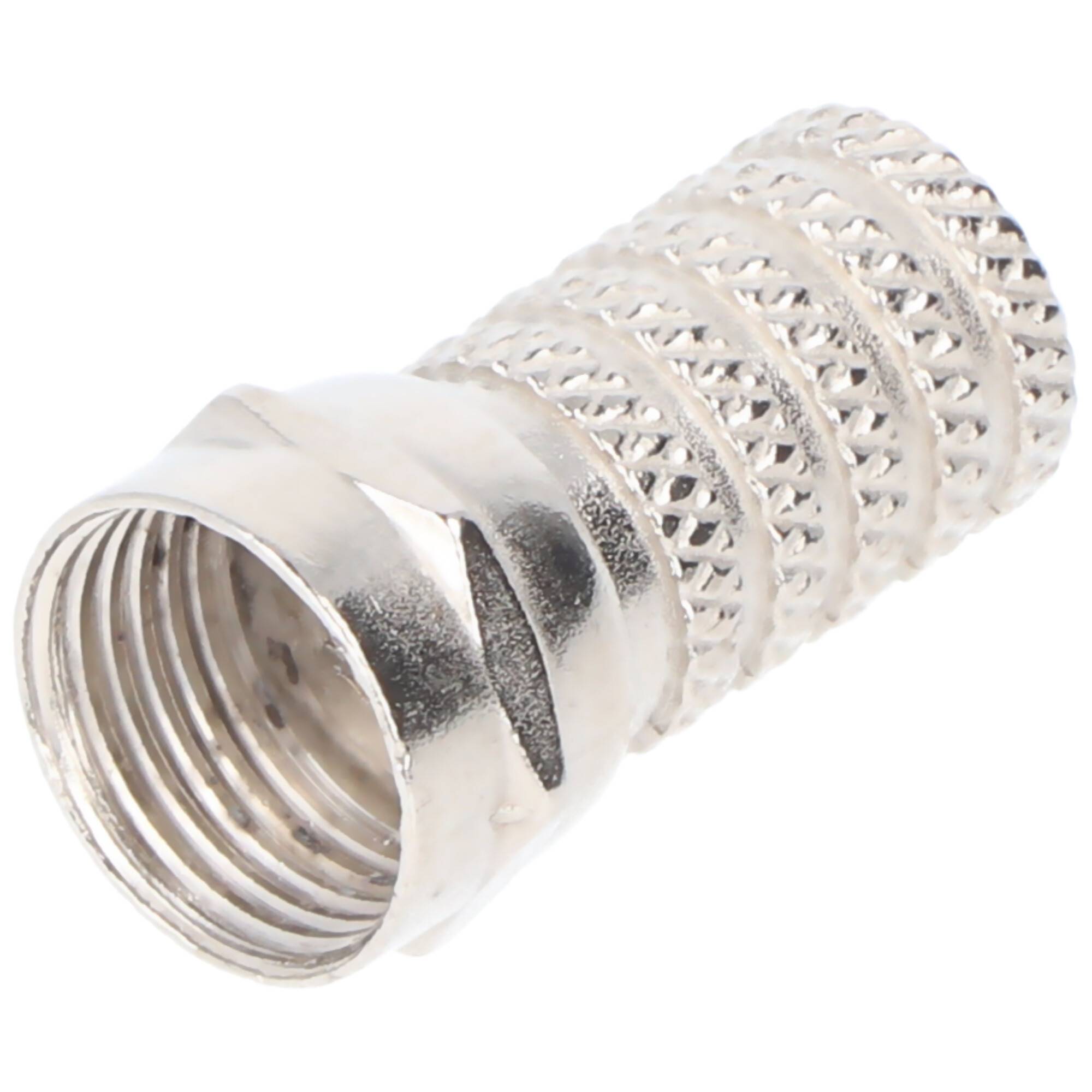 Goobay Aufdreh-F-Stecker 6,0 mm - Aufdreh-Adapter aus Zink mit Nickelkontakten
