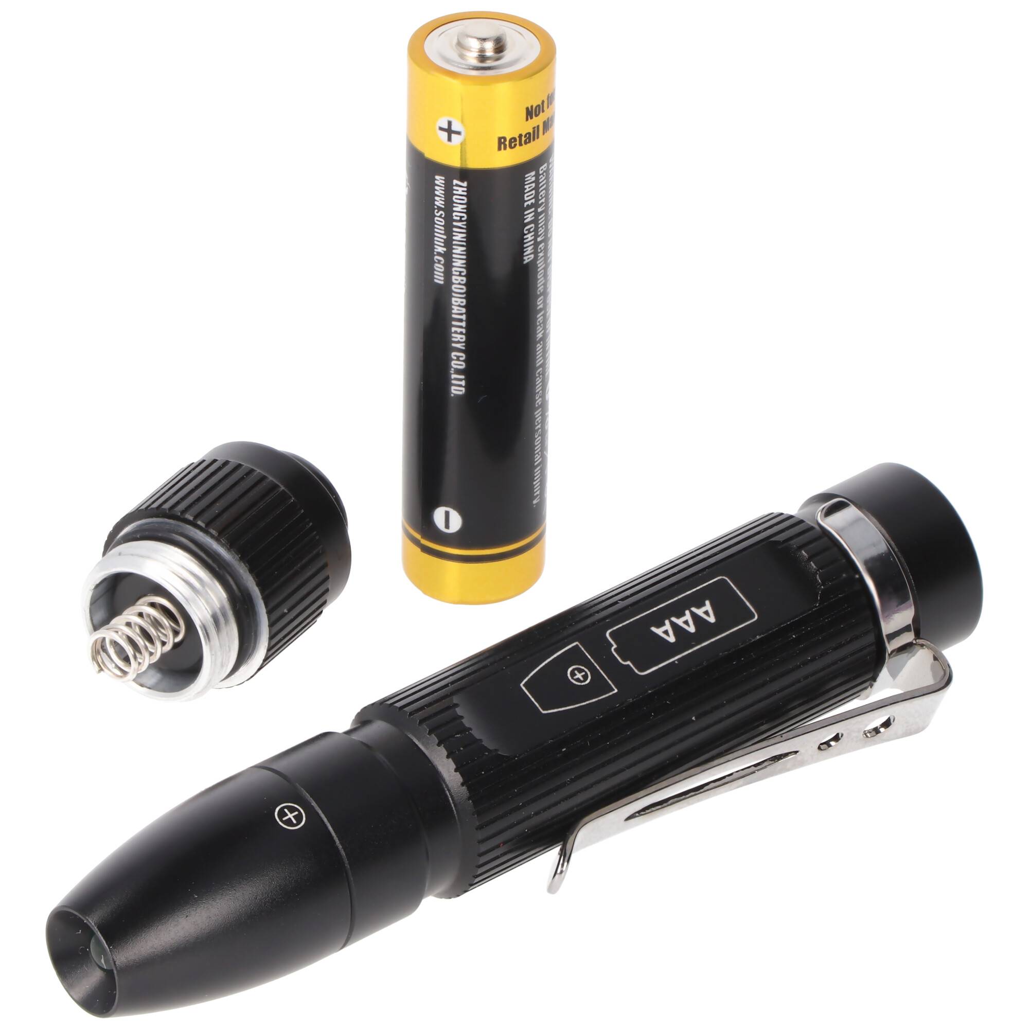 Weltool M6-DR Mini Taschenlampe mit 20 Lumen, Länge nur 88mm, warmweiße LED, batteriebetrieben