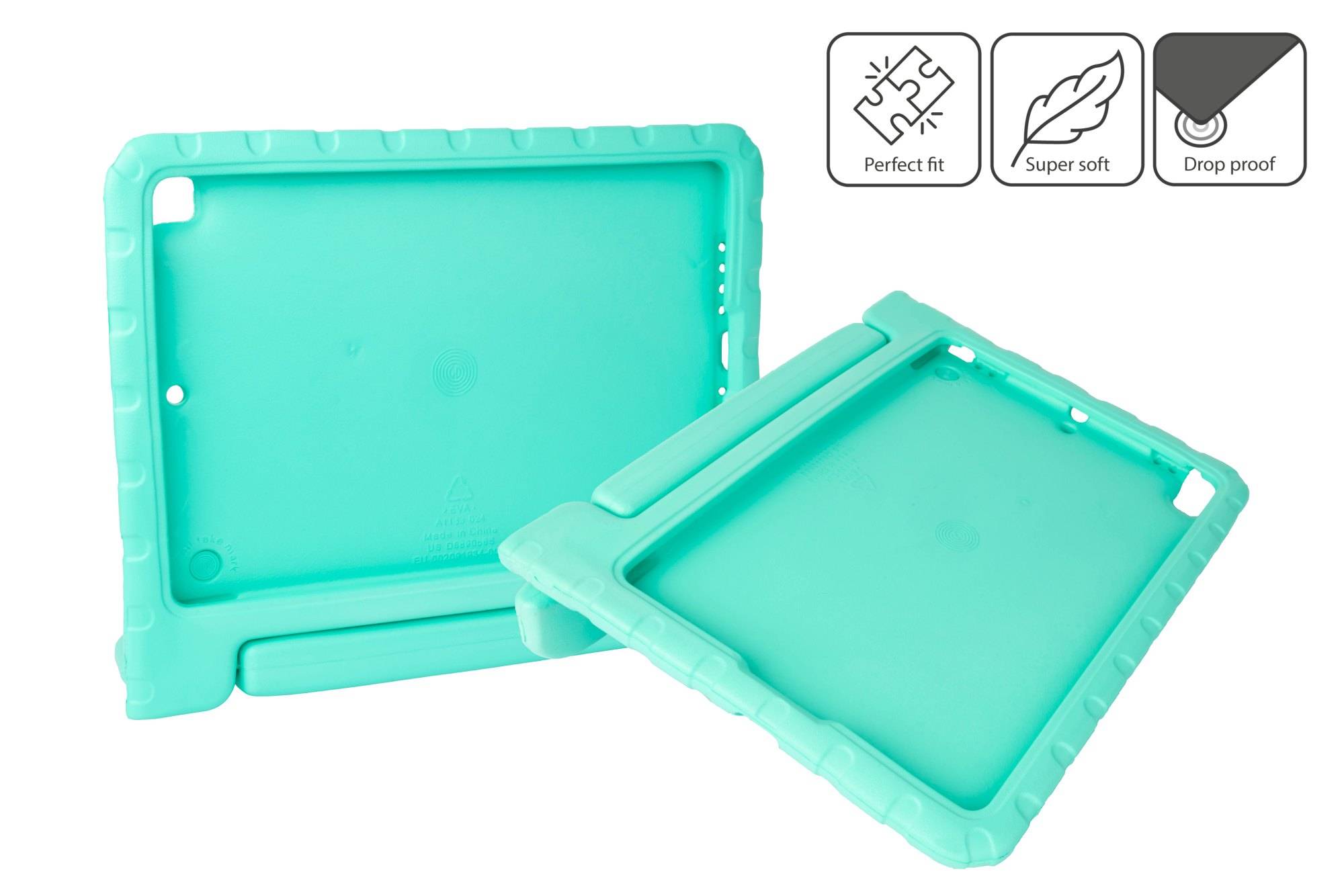 iPad 10,2" (9. Gen.) Tablet-Schutzhülle mit Kickstand, aqua, Good Connections®