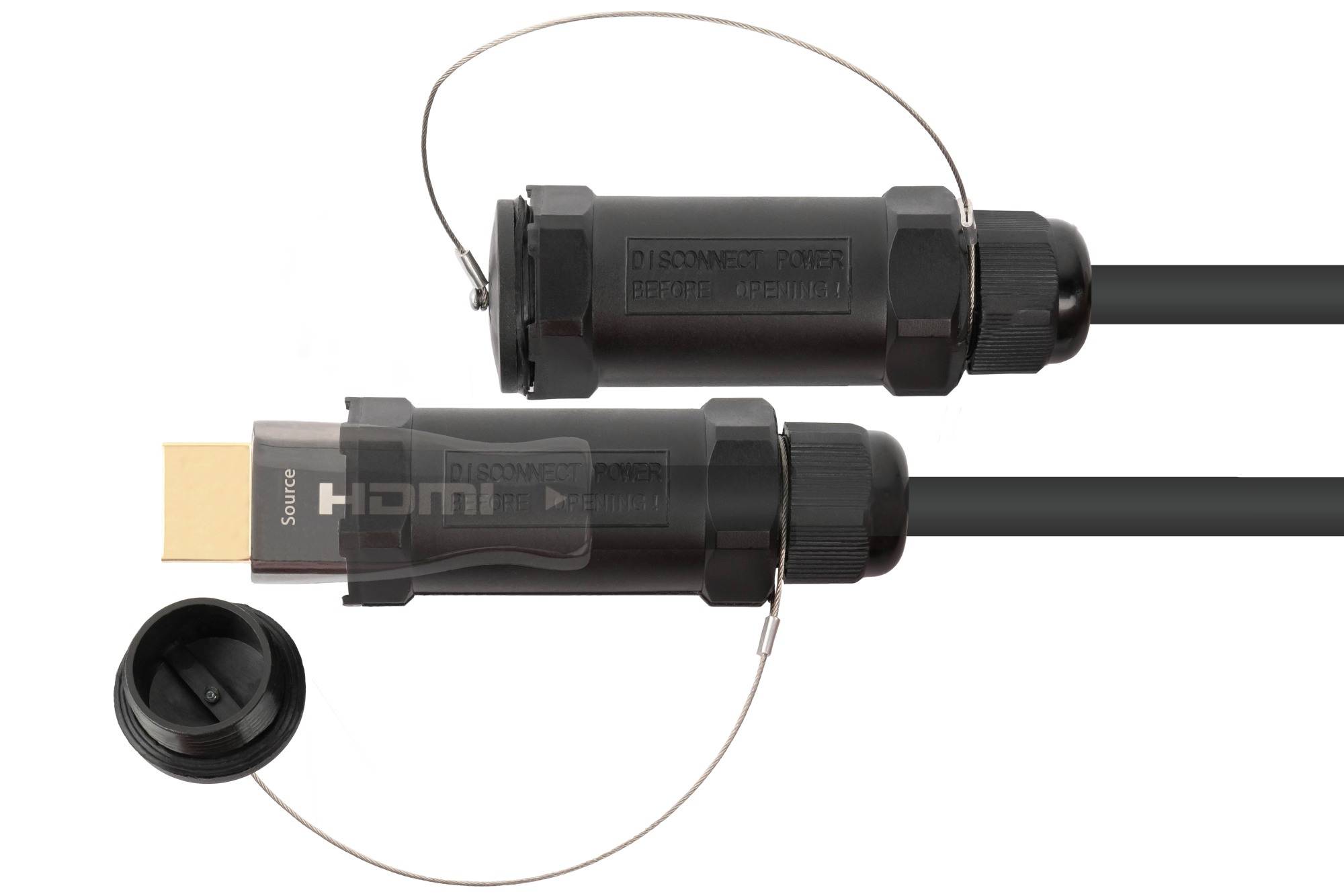 PYTHON - AOC Hybrid HDMI« 2.0b Kabel stahlarmiert 15m - Kabel - Digital/Display/Video