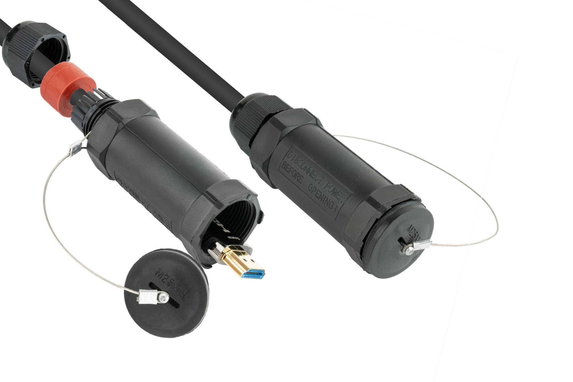 PYTHON - AOC Hybrid HDMI« 2.0b Kabel stahlarmiert 15m - Kabel - Digital/Display/Video