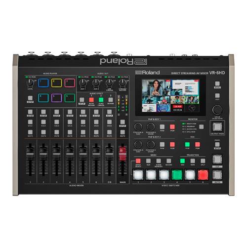 ROLAND VR-6HD - 6-Kanal All-in-One HD AV-Mixer (4,3 Zoll Touchscreen | 6x HDMI-In & 3x HDMI-Out | 28-Kanal Audio-Mixer |