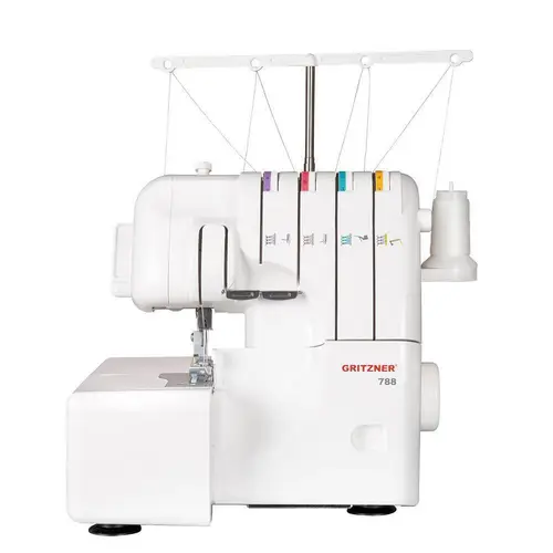 GRITZNER 788 Overlock Neue Version 2025 mit Fadenabschneider + LED Beleuchtung Black&White Edition mit Fadenschere und Overlockgarn GRITZNER 788 Overlock Neue Version 2025 mit Fadenabschneider + LED Beleuchtung Black&White Edition mit Fadenschere und Overlockgarn