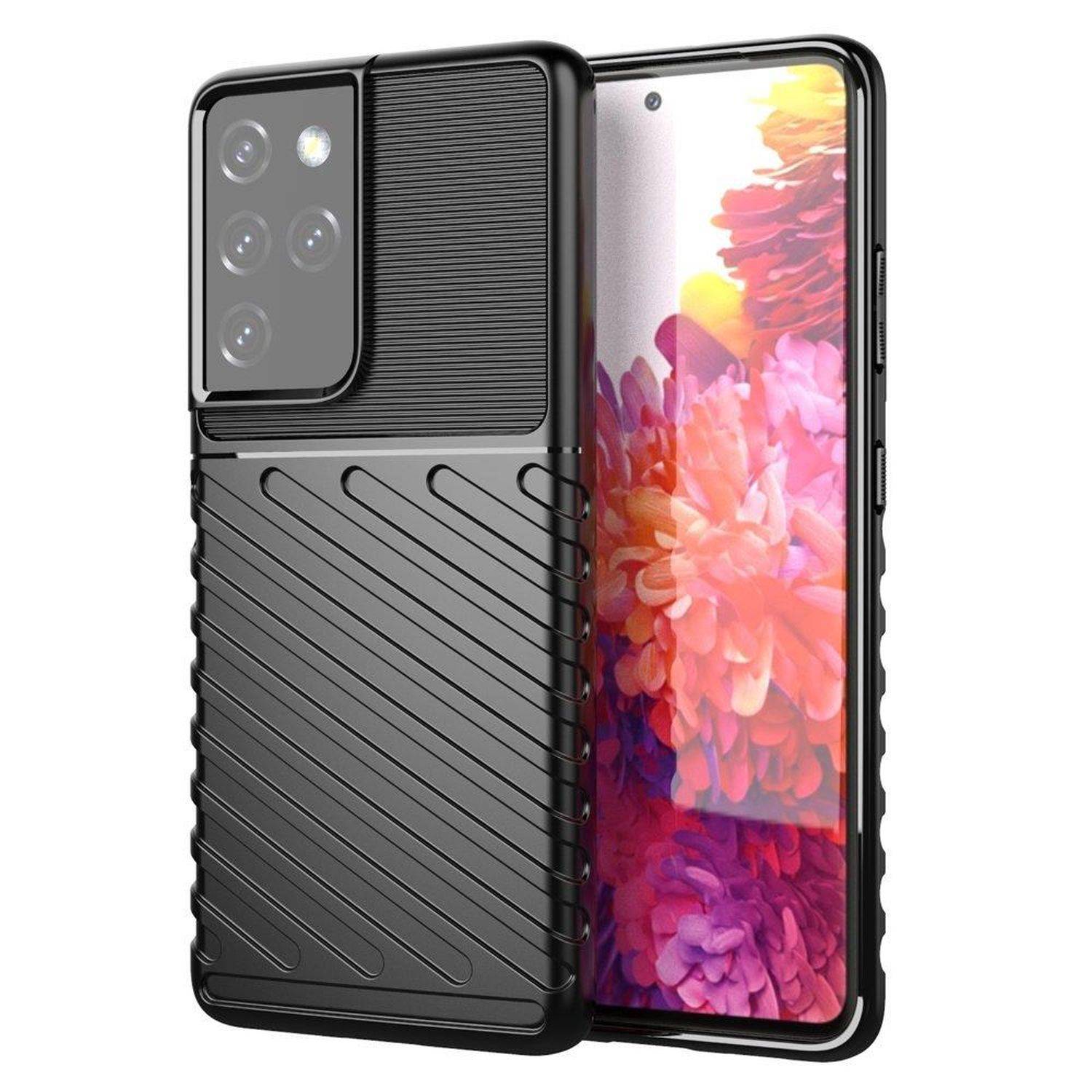 Armor SchutzHülle "Thunder" Case Bumper HandyhülleRobust Rutschfest kompatibel mit Samsung Galaxy S23