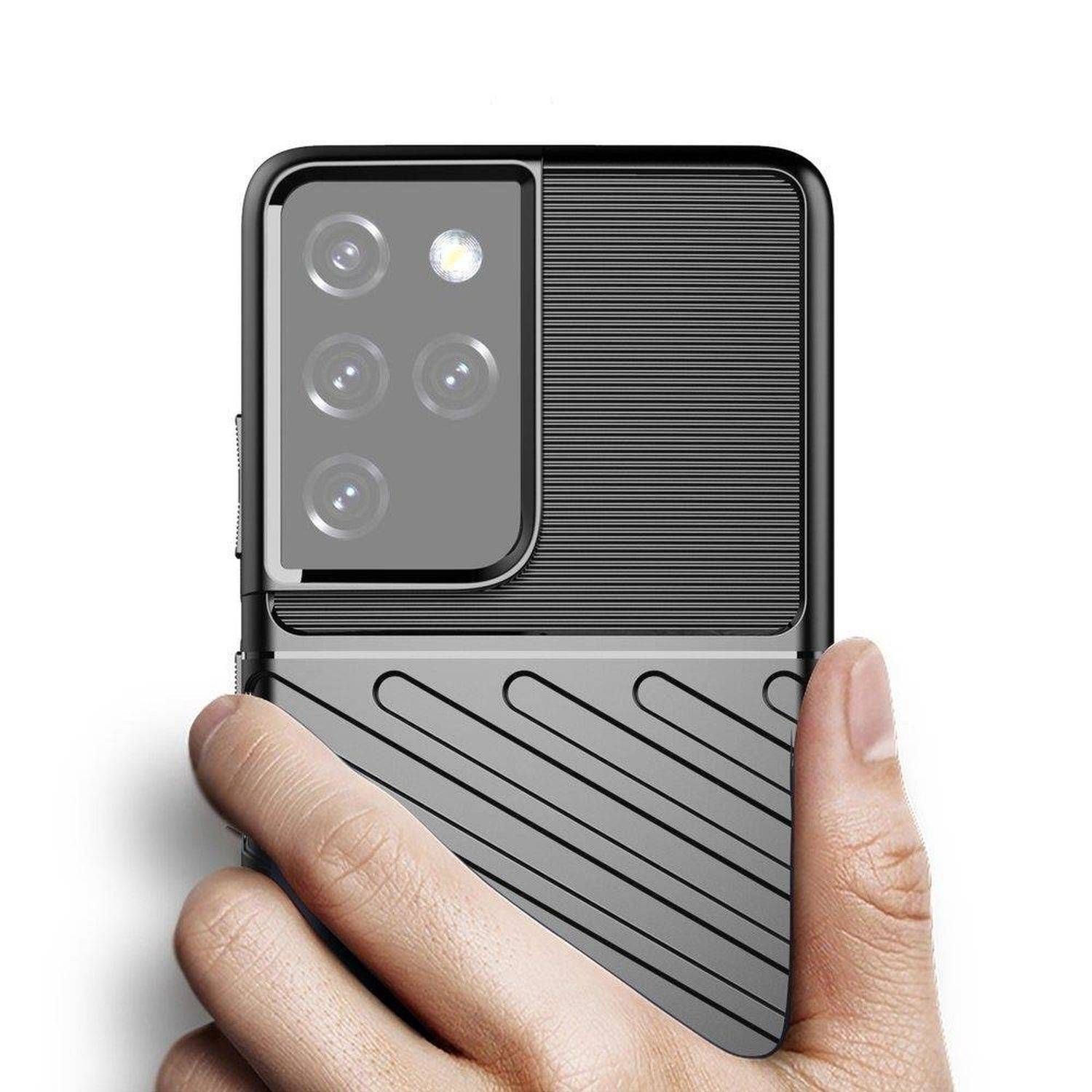 Armor SchutzHülle "Thunder" Case Bumper HandyhülleRobust Rutschfest kompatibel mit Samsung Galaxy S23 Plus