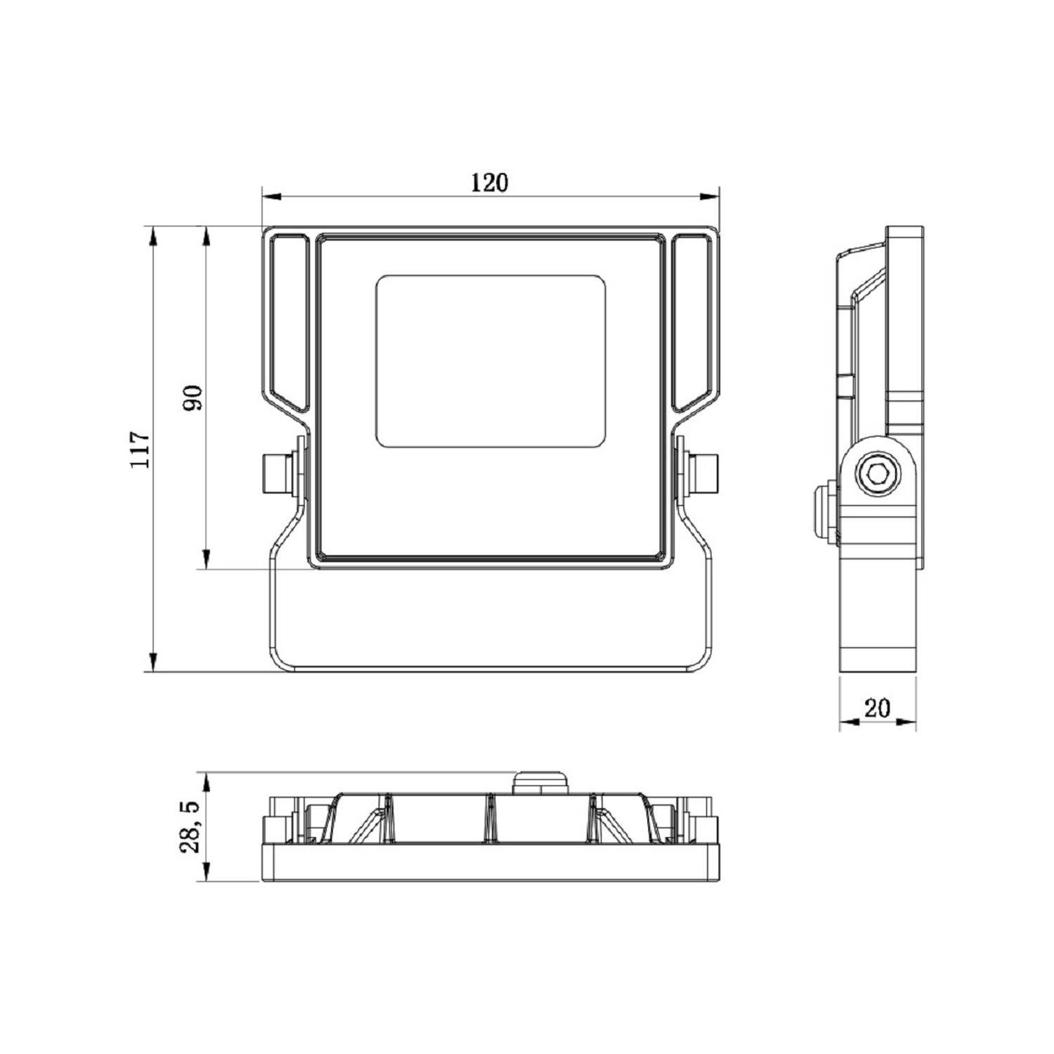 Forever Light Fluter Flutlichtstrahler Floodlight LED ASPIRE Außenbeleuchtung 10W 1100lm 230V IP66 Neutralweiß