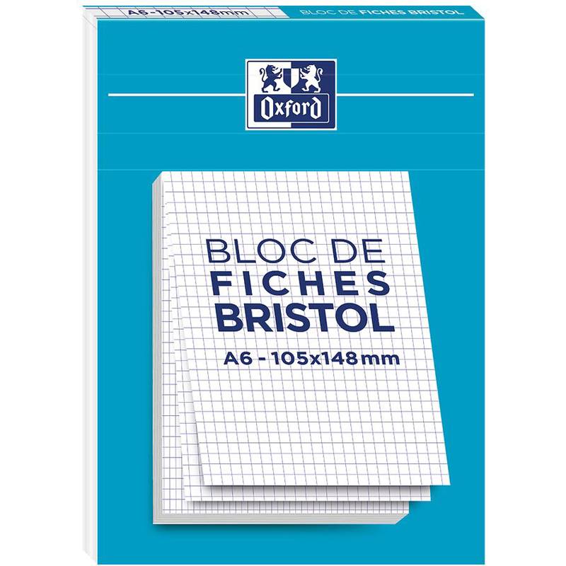 Oxford Karteikarten, DIN A6, kariert, weiß