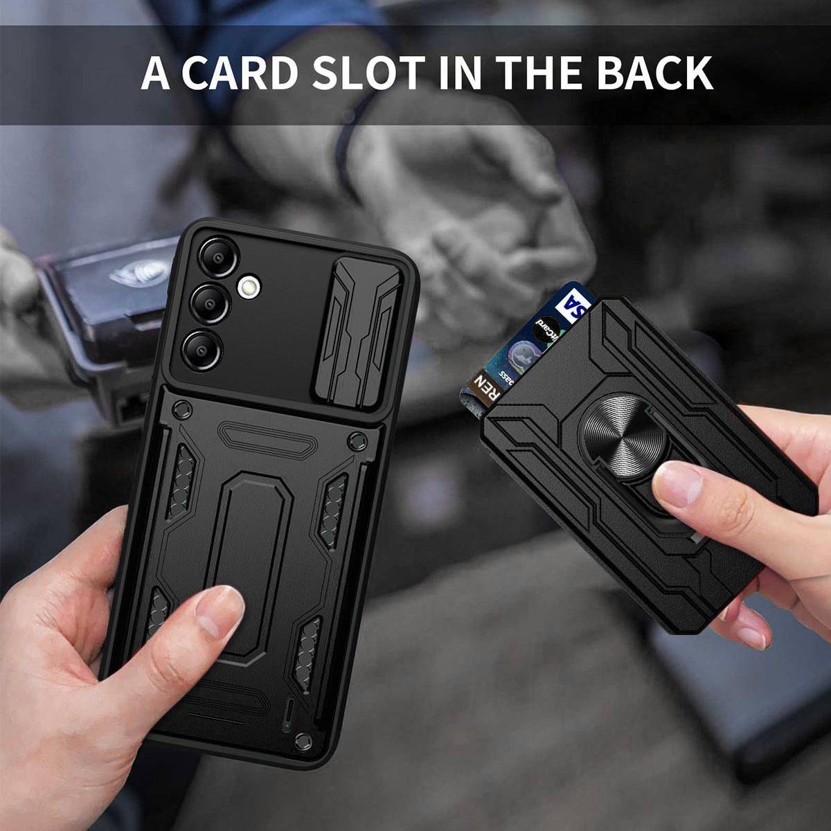 Für Samsung Galaxy A14 5G 4G TPU / PC Kamera Schild Magnet Ring Cover