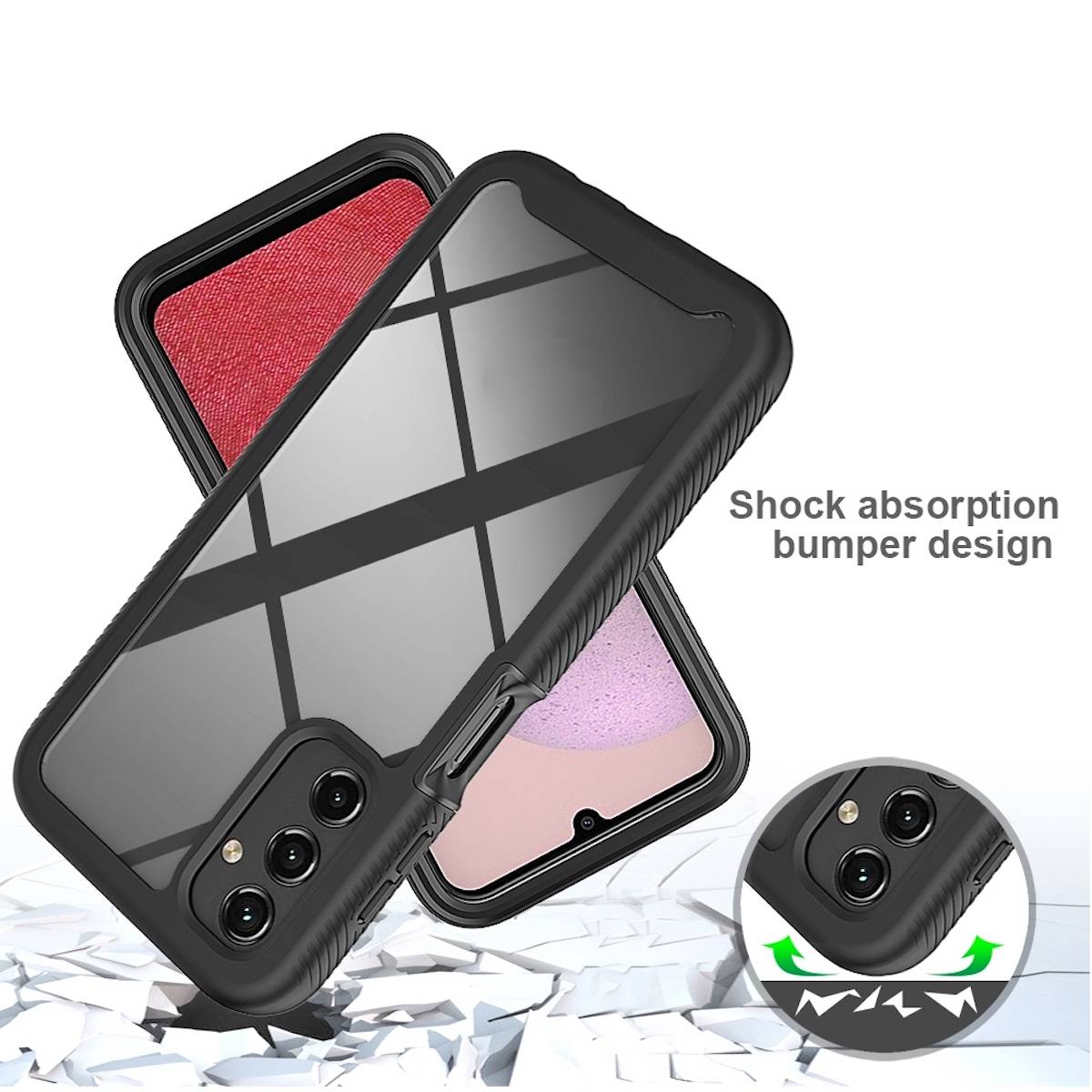 Für Samsung Galaxy A14 5G / 4G 360 Grad Full Handy Tasche Etuis Cover