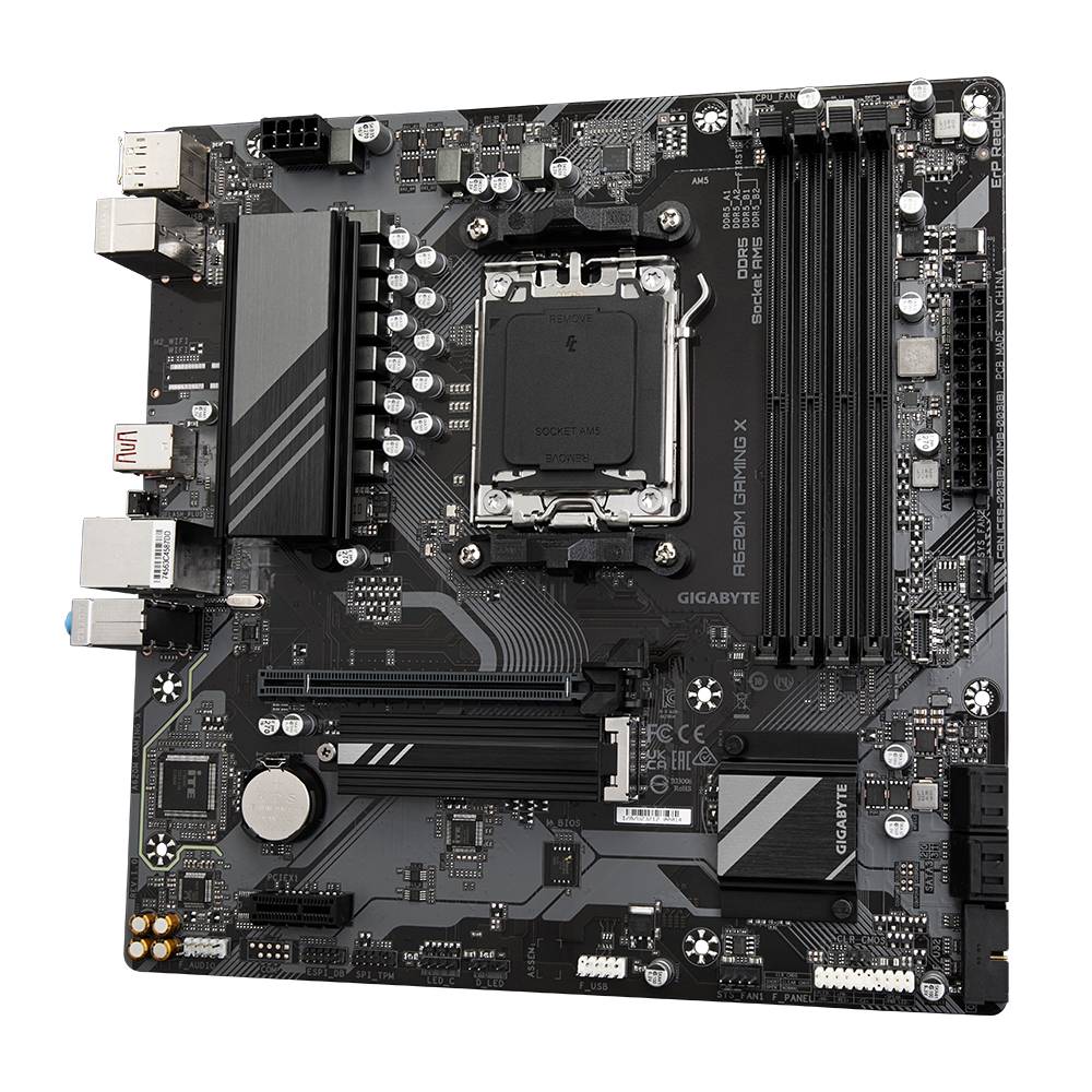 Gigabyte A620M GAMING X - Motherboard - micro ATX - Socket AM5 - AMD A620 Chipsatz - USB 3.2 Gen 1, USB-C 3.2 Gen 1, USB-C 3.2 Gen 2x2 - Gigabit