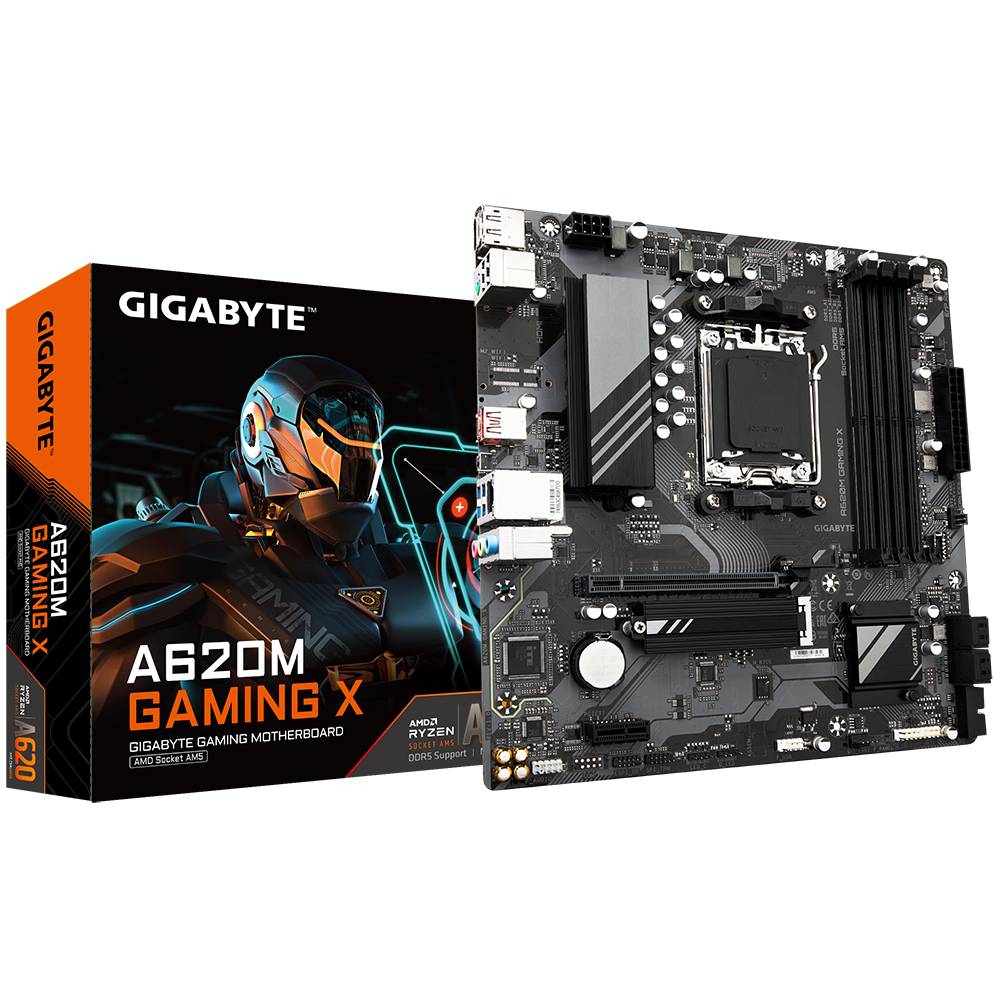 Gigabyte A620M GAMING X - Motherboard - micro ATX - Socket AM5 - AMD A620 Chipsatz - USB 3.2 Gen 1, USB-C 3.2 Gen 1, USB-C 3.2 Gen 2x2 - Gigabit