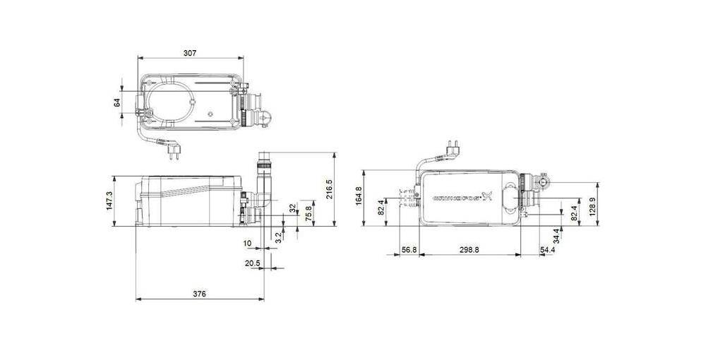 Grundfos Grundf Kleinhebeanlage SOLOLIFT2 D-2 0,28 kW, 230-240 V/50