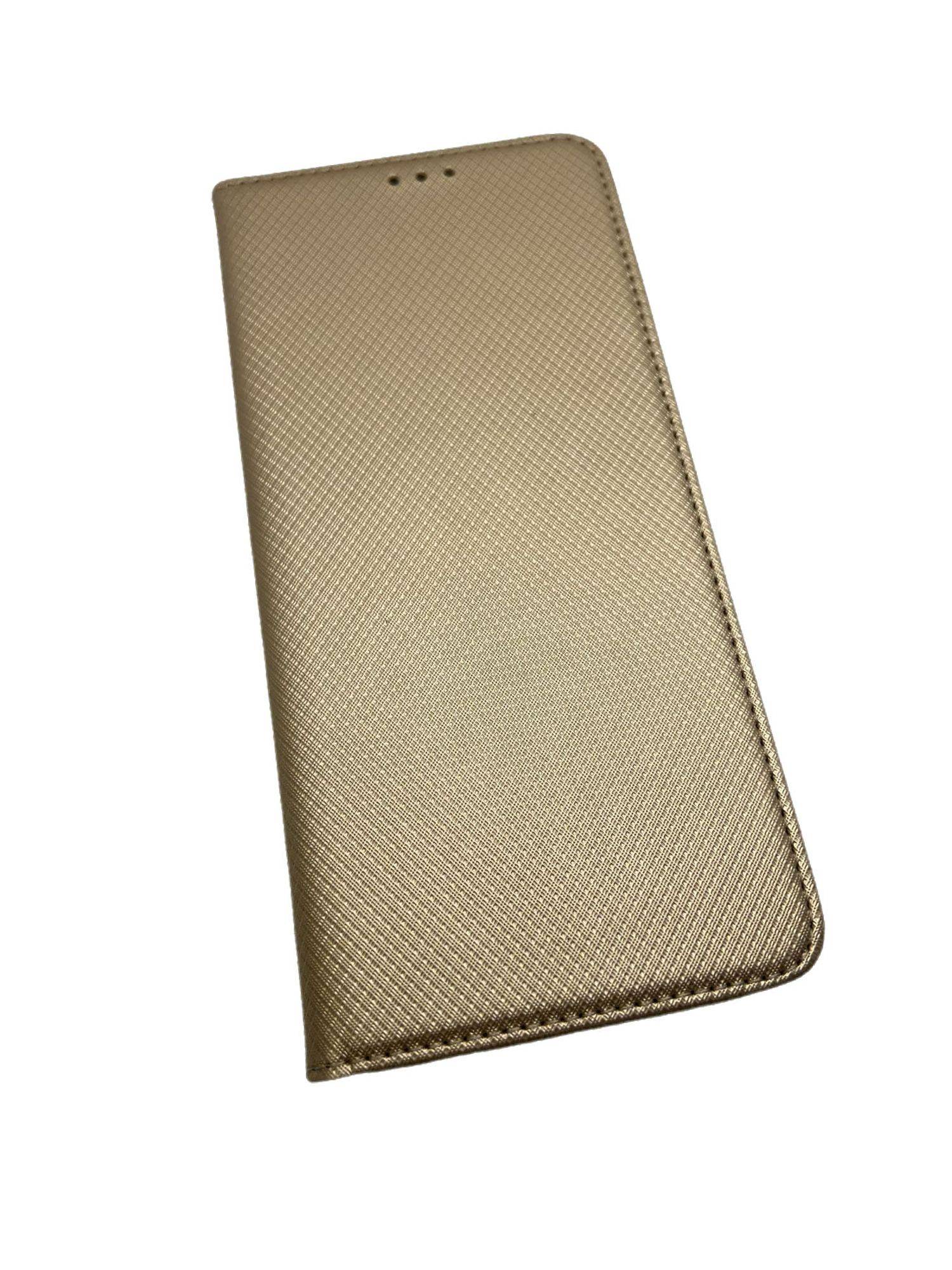 Elegante Buch-Tasche Hülle Smart Magnet für MOTOROLA MOTO G62 5G Leder Optik Wallet Book-Style Cover Schale in Gold