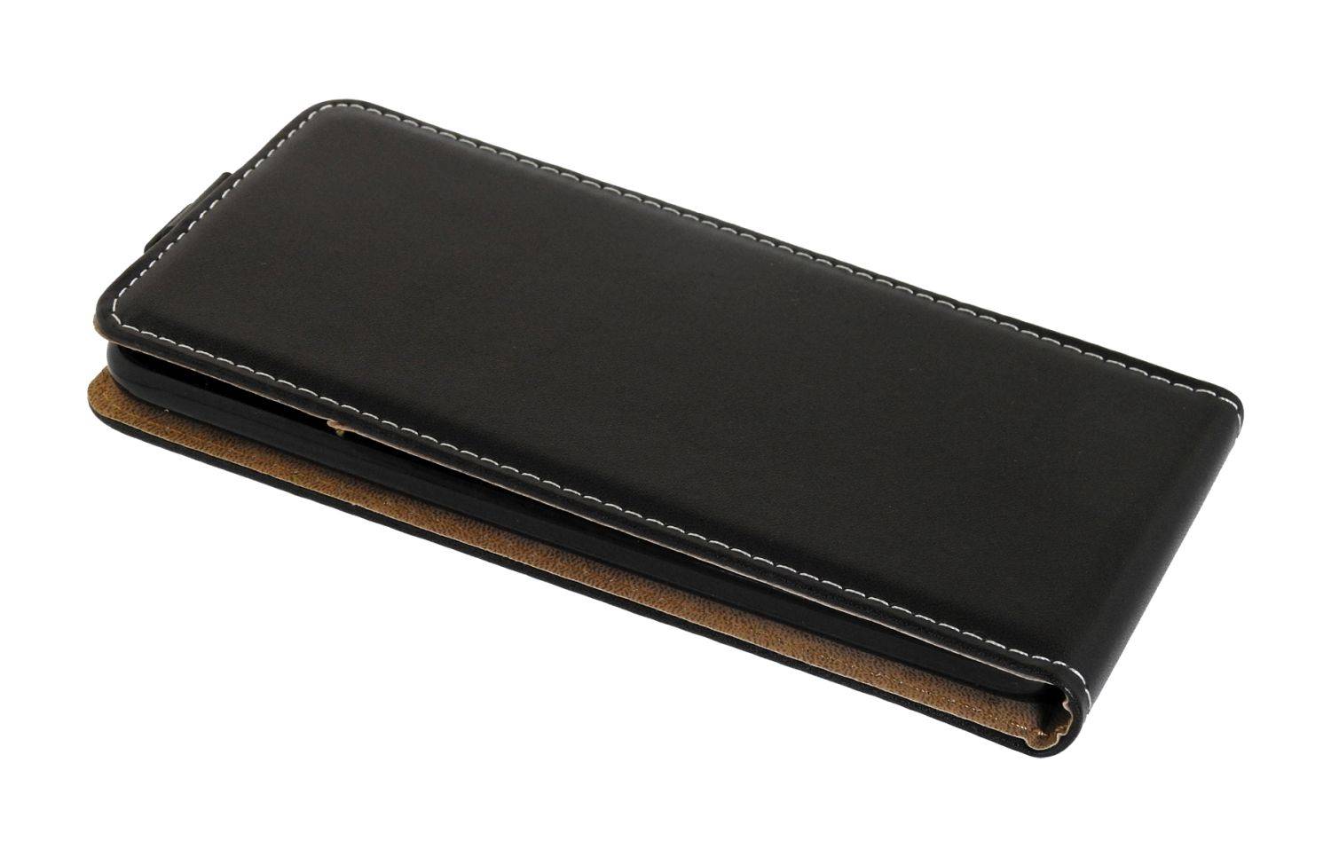 Flip Case kompatibel mit XIAOMI REDMI NOTE 10 5G Handy Tasche vertikal aufklappbar Schutzhülle Klapp Hülle Schwarz