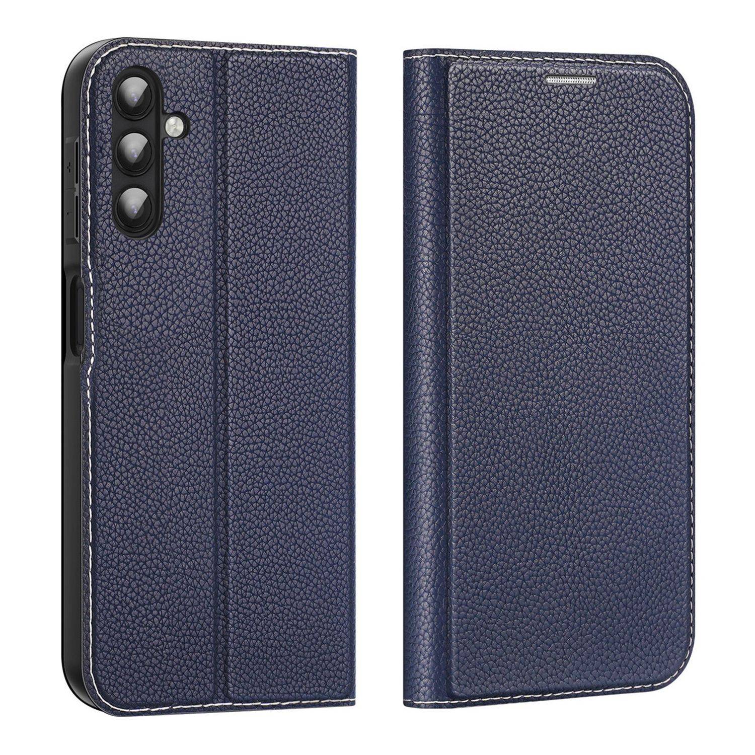 "Dux Ducis" Skin X2 für SAMSUNG GALAXY S23 ULTRA Handy Hülle Etui Schutzhülle mit Standfunktion, Kartenfach Blau