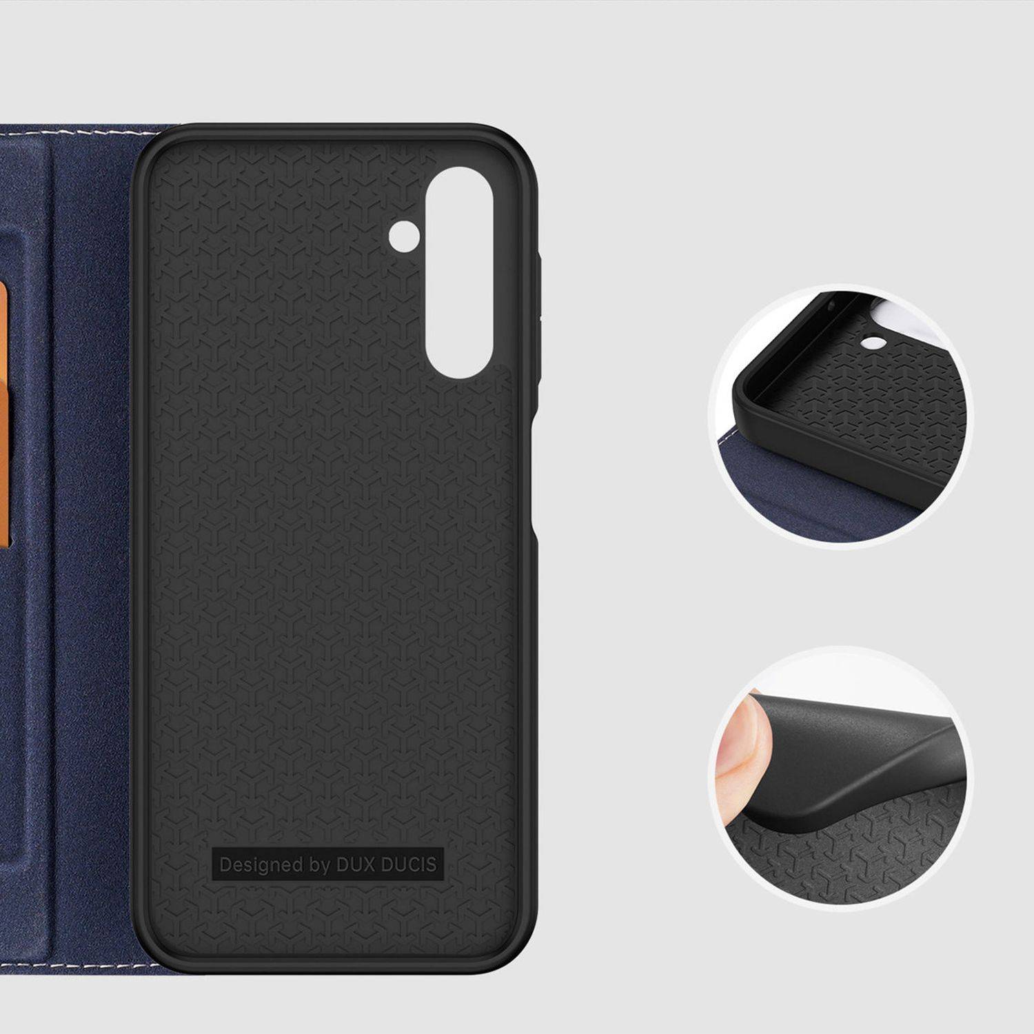 "Dux Ducis" Skin X2 für SAMSUNG GALAXY S23 ULTRA Handy Hülle Etui Schutzhülle mit Standfunktion, Kartenfach Blau