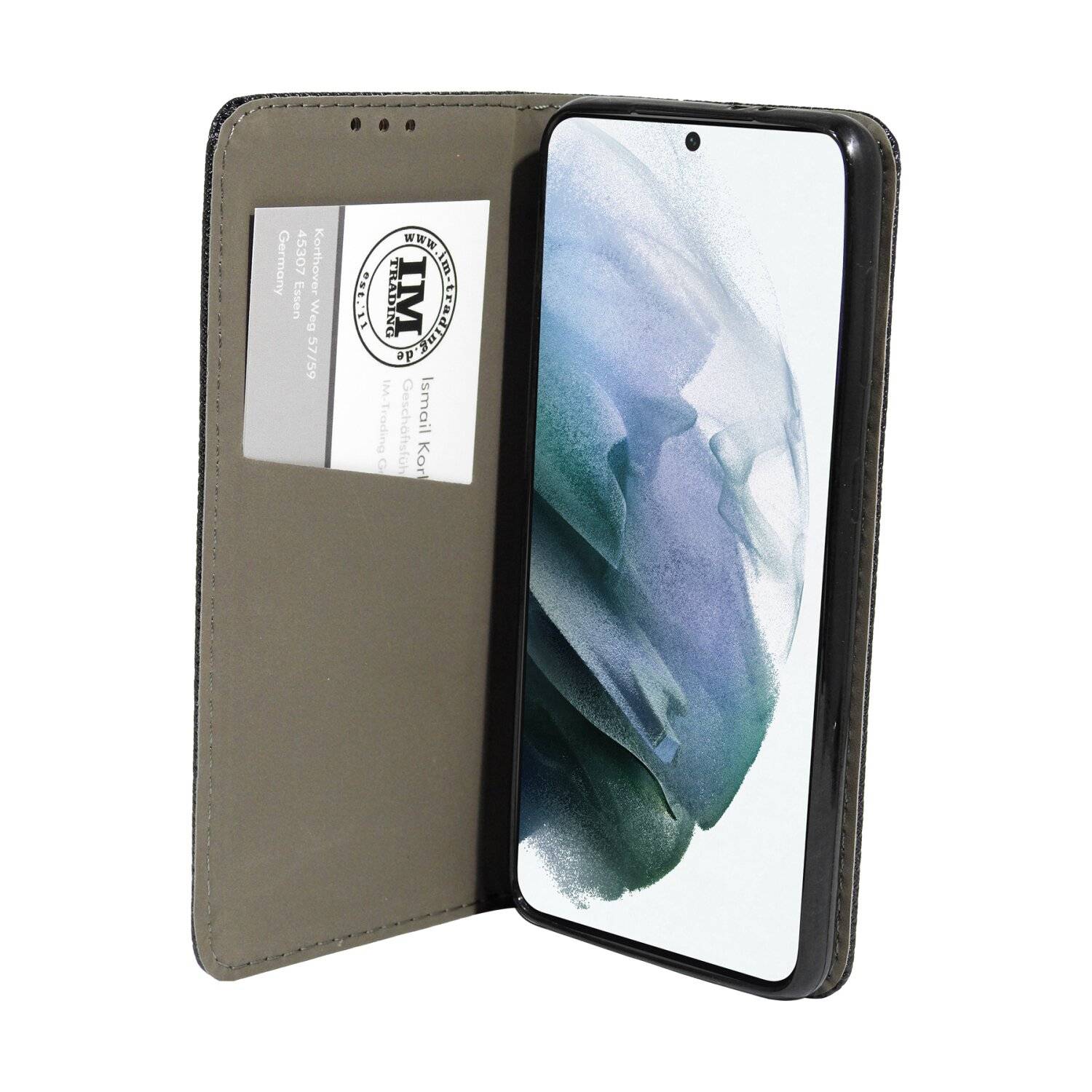 Buch Tasche "Smart" für SAMSUNG GALAXY S23 Handy Hülle Etui Brieftasche mit Standfunktion, Kartenfach Schwarz