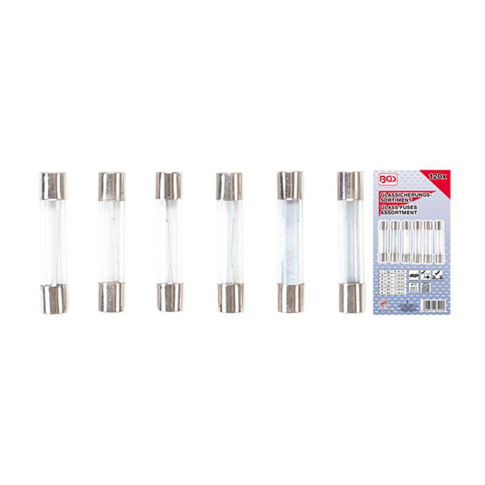 Glassicherungen-Sortiment - Auslösecharakteristik träge - 120-tlg.