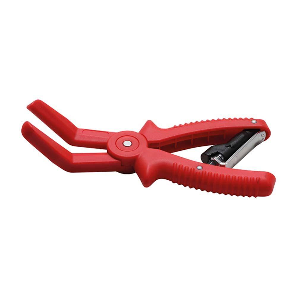 Schlauch-Abklemmzange mit Arretierung - Nylon - Länge 220 mm - rot
