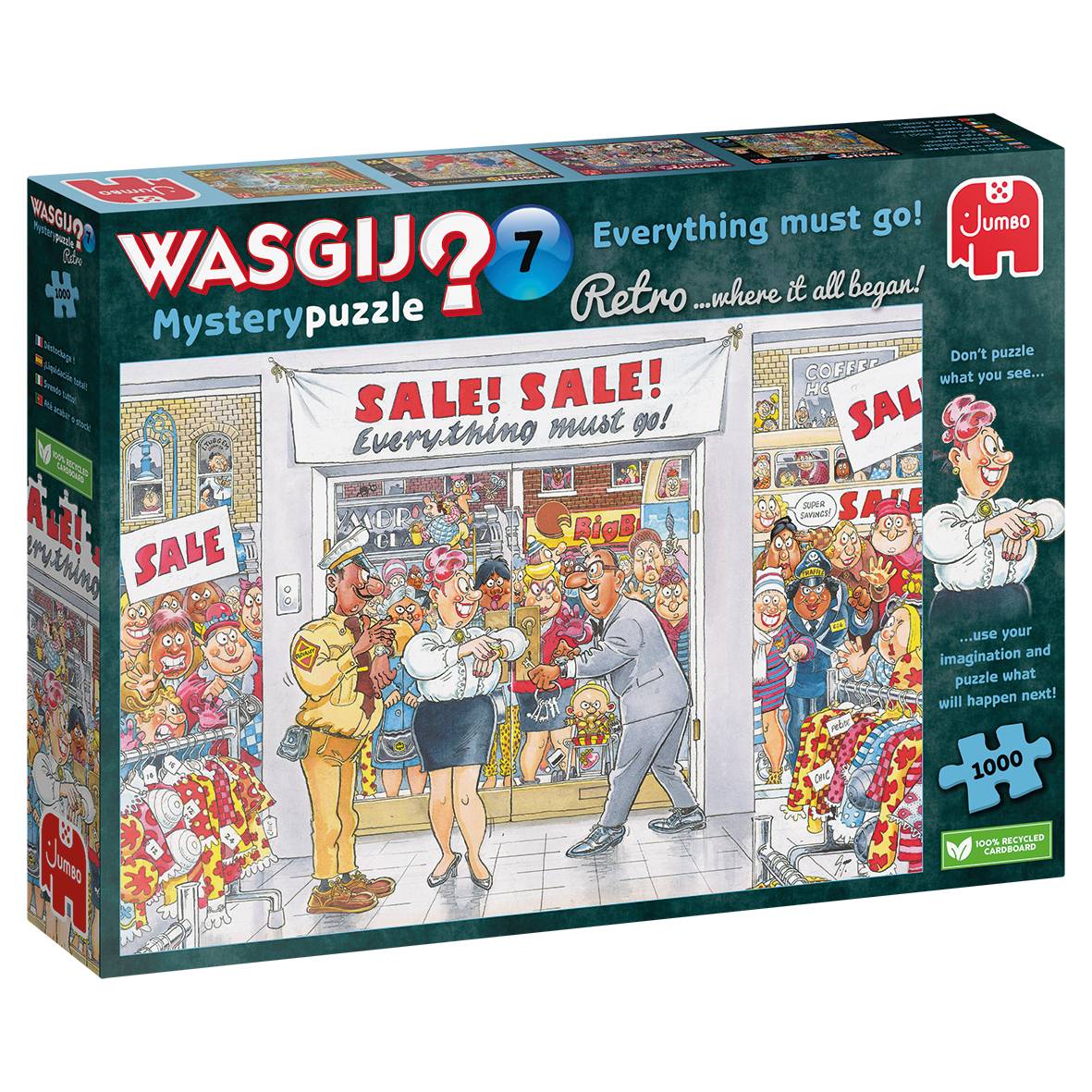 JUMBO 1110100018 Wasgij Mystery Retro 7 alles muss raus! 1000 Teile Puzzle