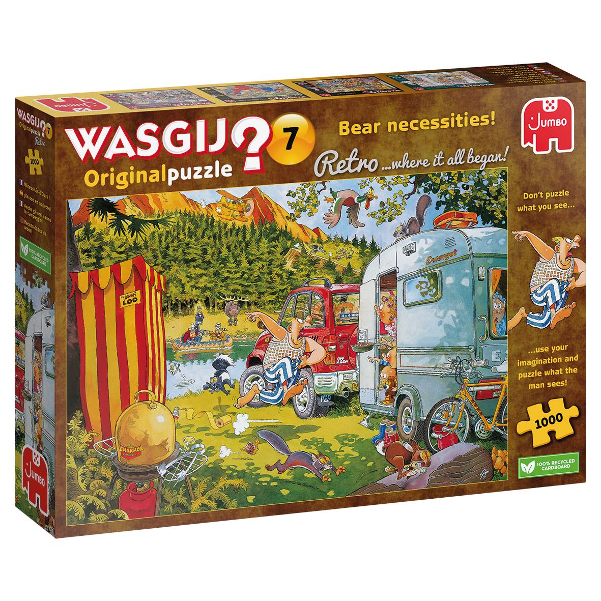 JUMBO 1110100016 Wasgij Original Retro 7 Bär beim Camping! 1000 Teile Puzzle
