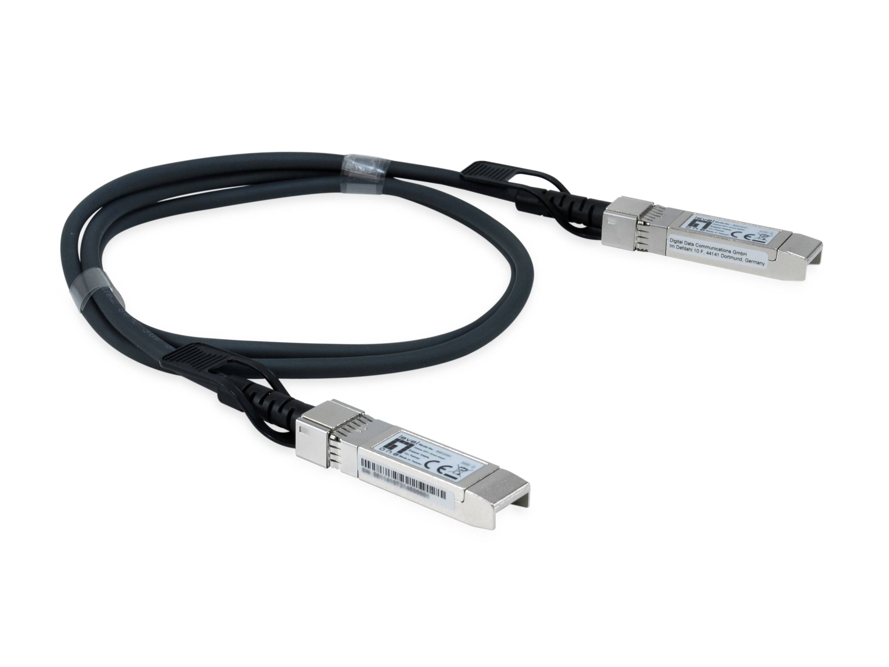 LevelOne 10Gbps SFP+ Direct Attach Kupferkabel - 2m - Twinaxial - 2 m - DAC - SFP+ - SFP+