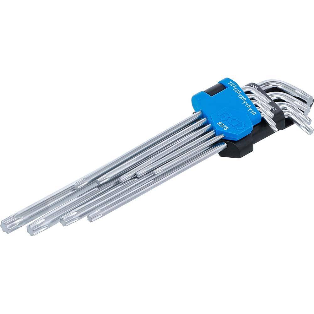 Winkelschlüssel-Satz - extra lang + extra kurz - T-Profil (Torx) - T10 bis T50 - 9-tlg.