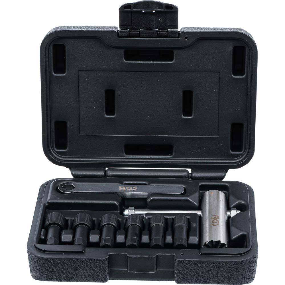 Ölablass-Schrauben-Dichtsitz-Fräser-Satz - 8-teilig - schwarz