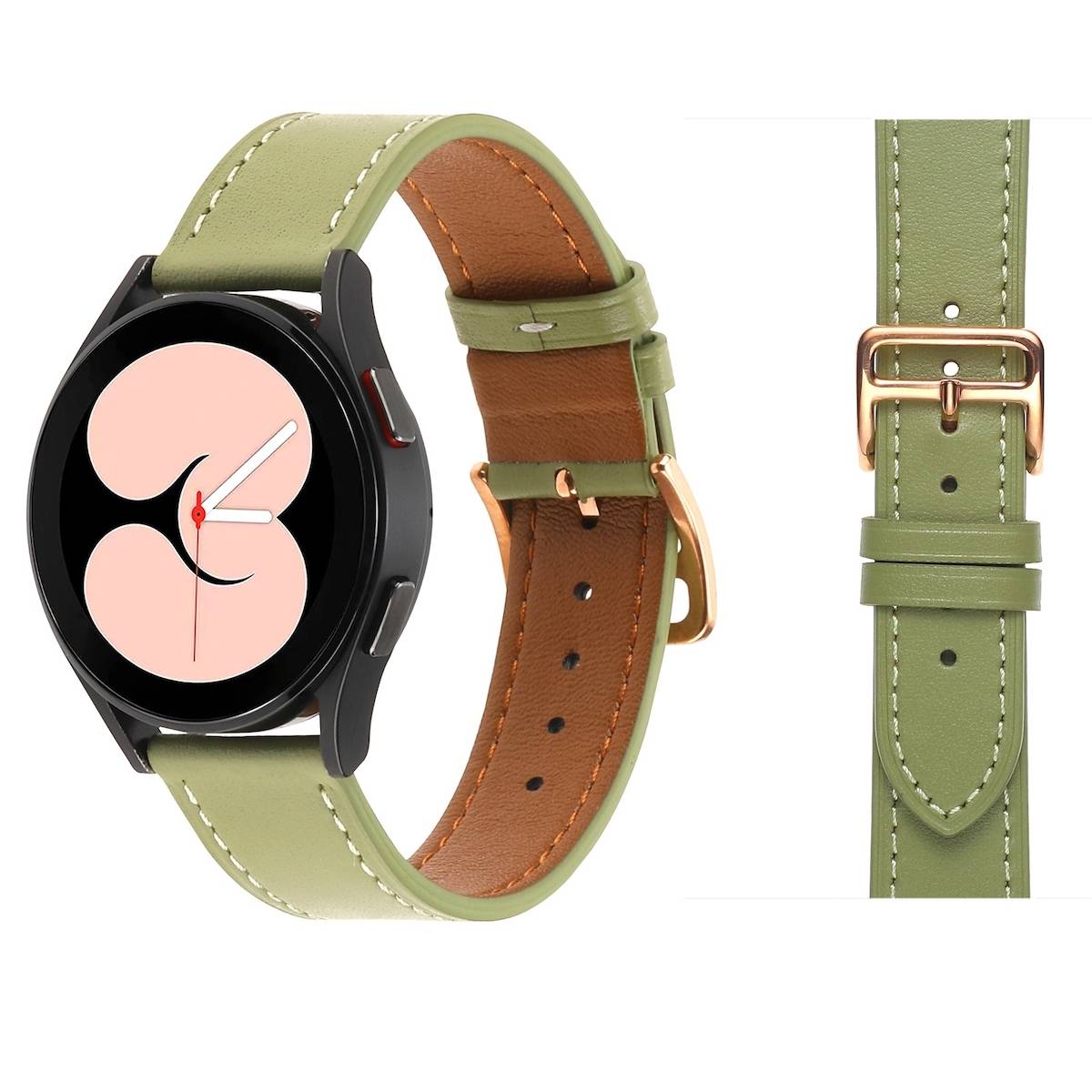 Für Samsung Galaxy Watch FE 6 5 4 Normal Pro Classic Kunstleder Band