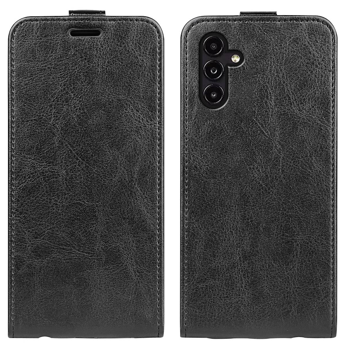 Für Samsung Galaxy A14 5G / 4G Flip Schwarz Hülle Case Cover Schutz