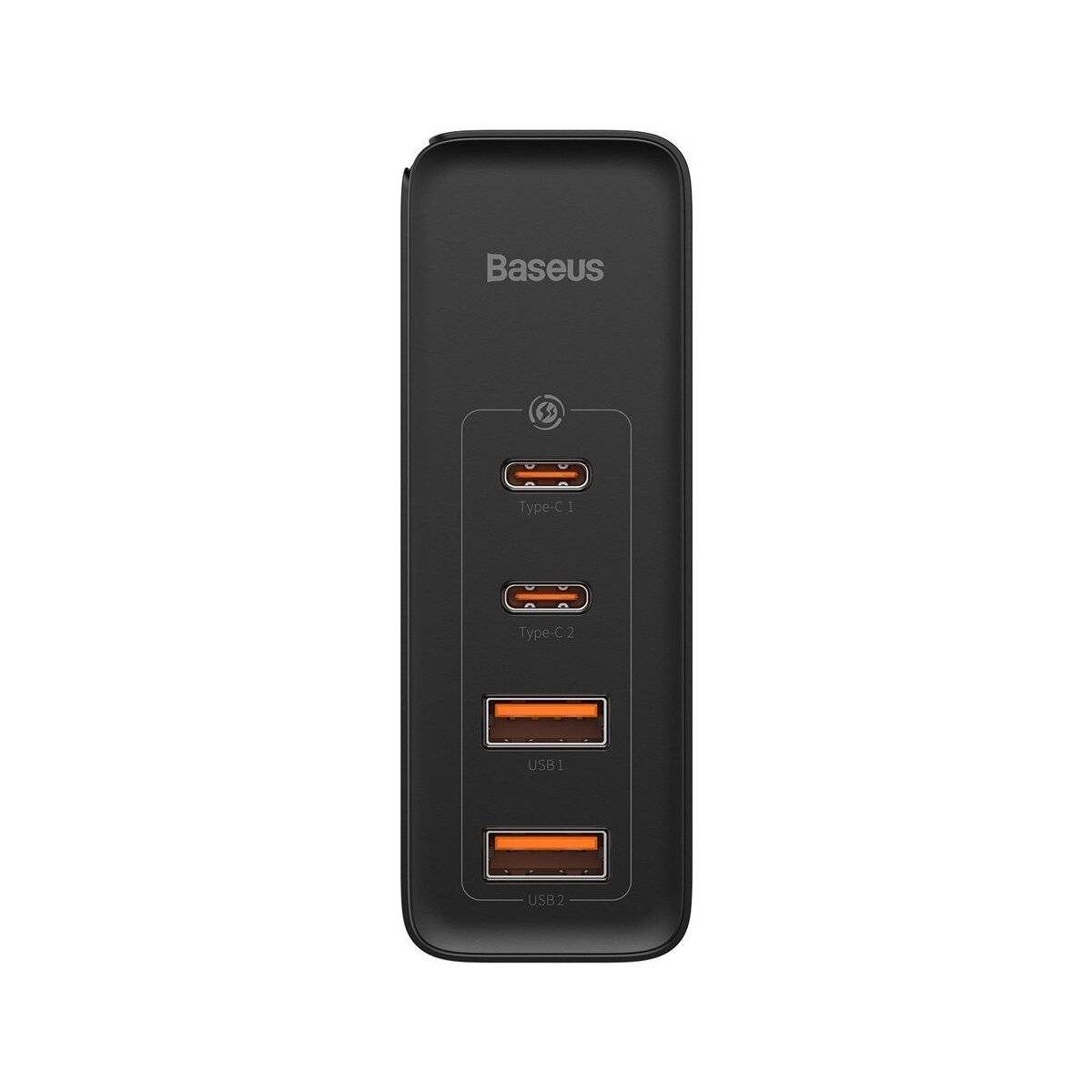 Reiseladegerät Baseus GaN2 Pro Quick 2x USB + 2x USB-C, 100W, EU (Schwarz)