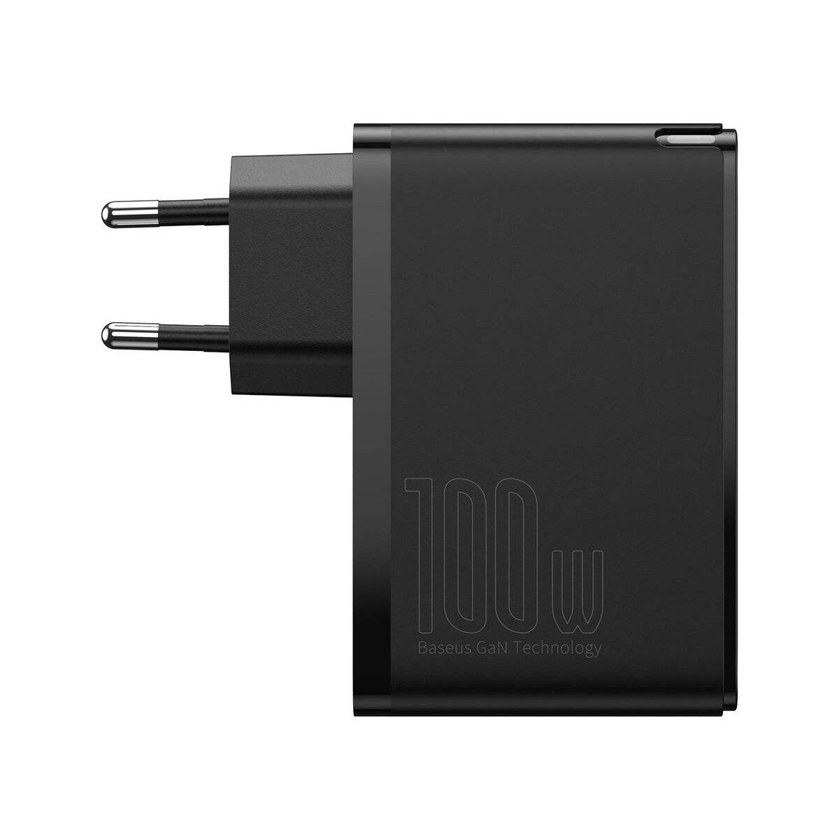 Reiseladegerät Baseus GaN2 Pro Quick 2x USB + 2x USB-C, 100W, EU (Schwarz)