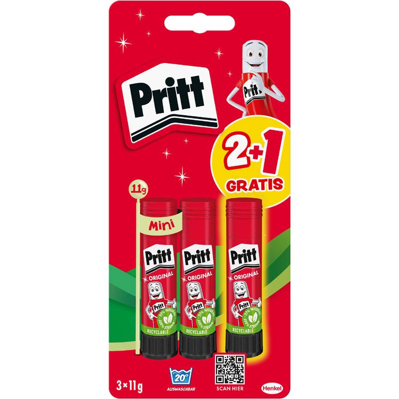 Pritt Klebestift BTS 2025, 3 x 11 g, Blister