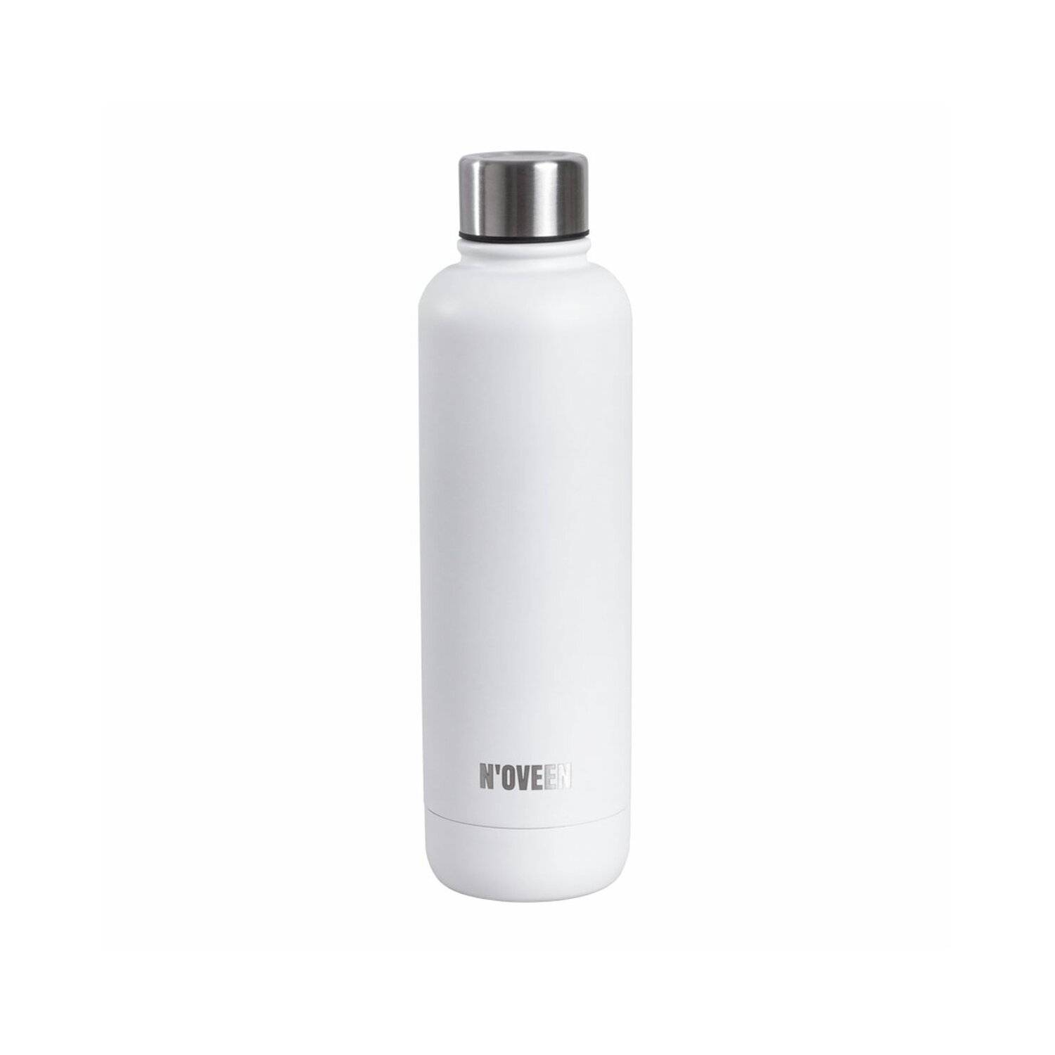 Matte Edelstahl Thermoflasche | 500 ml, Weiß