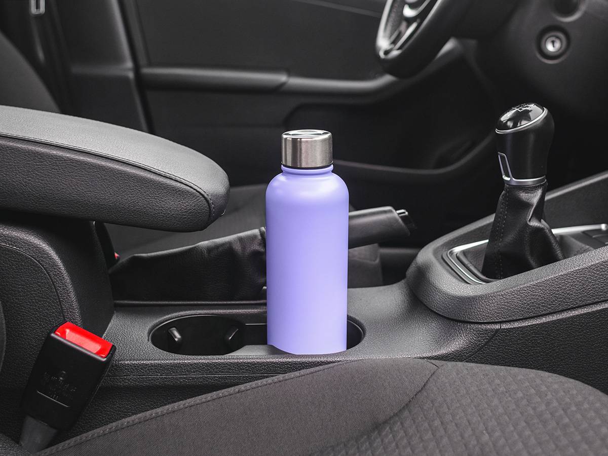 Noveen TB413 Thermoflasche Trinkflasche 500 ml für heiße und kalte Getränke Edelstahl Hellviolett Matt