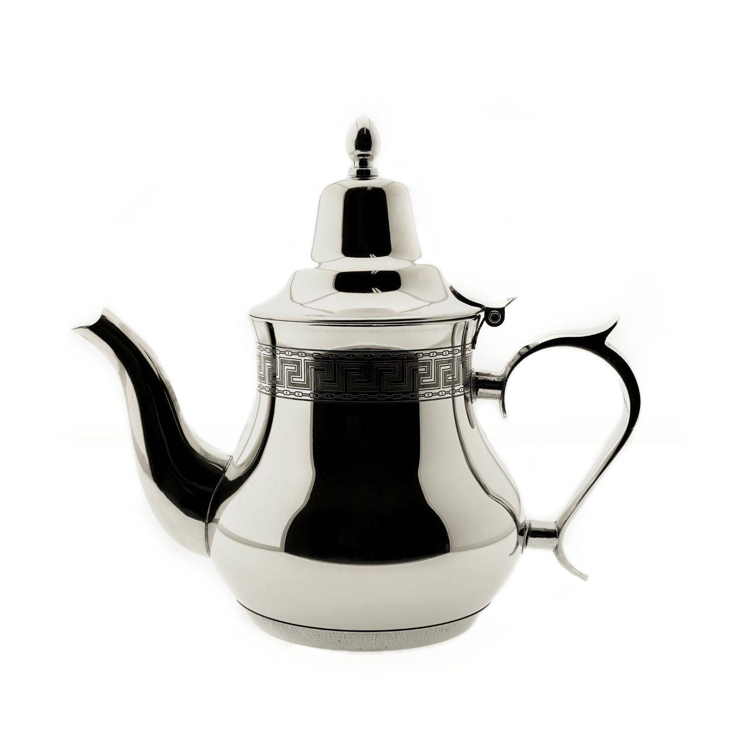Edelstahl 2L Teekanne Induktionsherd Kaffeekanne mit hitzebeständigem Griff Küche/Cafeteria/Hotel/Restaurant