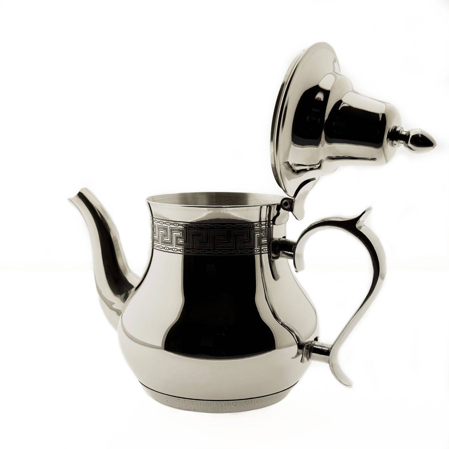 Edelstahl 1,5L Teekanne Induktionsherd Kaffeekanne mit hitzebeständigem Griff Küche/Cafeteria/Hotel/Restaurant