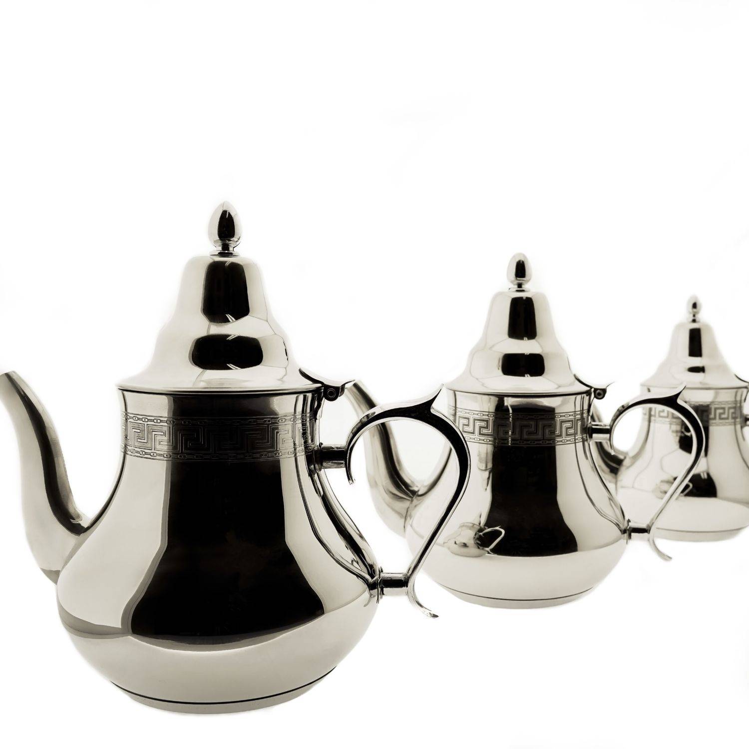 Edelstahl 1,5L Teekanne Induktionsherd Kaffeekanne mit hitzebeständigem Griff Küche/Cafeteria/Hotel/Restaurant