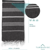 Turquoise Home 2er Pack Pestemal Küchetuch Handtuch 50x90cm Putztuch Schwarz Turquoise Home 2er Pack Pestemal Küchetuch Handtuch 50x90cm Putztuch Schwarz