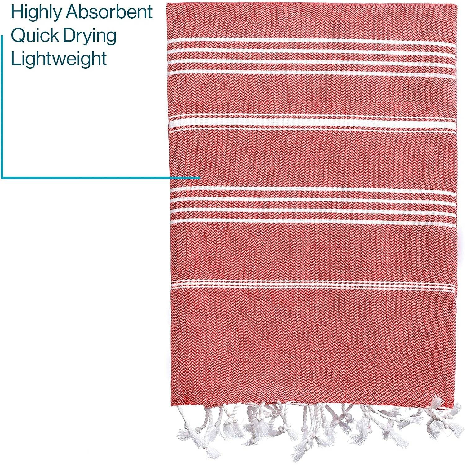 Turquoise Home 2er Pack Pestemal Küchetuch Handtuch 50x90cm Putztuch Rot