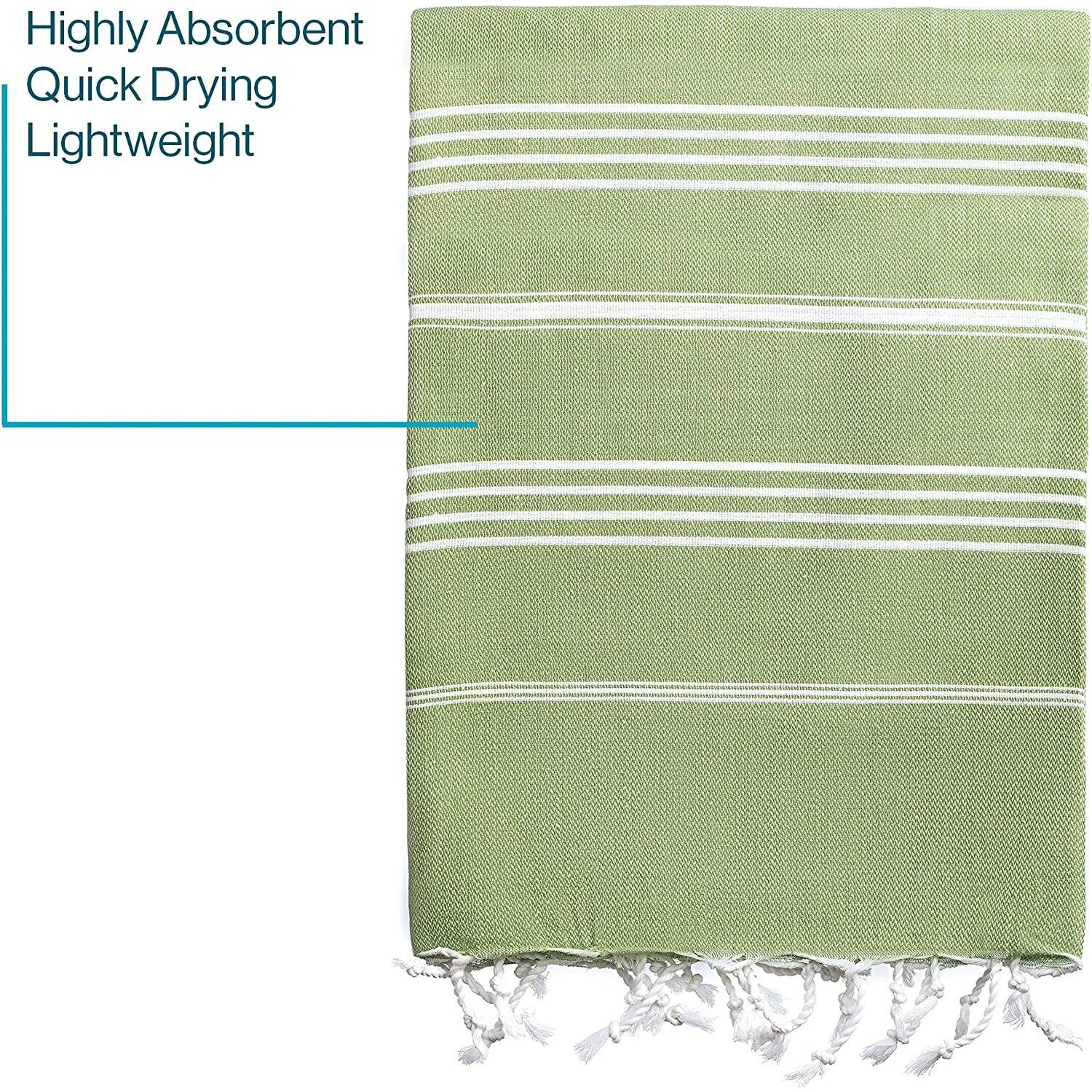 Turquoise Home 2er Pack Pestemal Küchetuch Handtuch 50x90cm Putztuch Grün