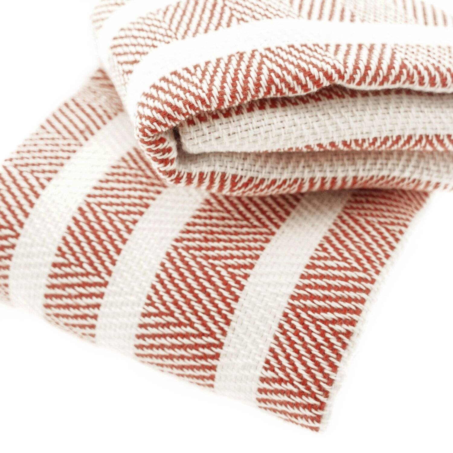 Turquoise Home 2er Pack Pestemal Küchetuch Handtuch 50x90cm Putztuch Weiß-Rot