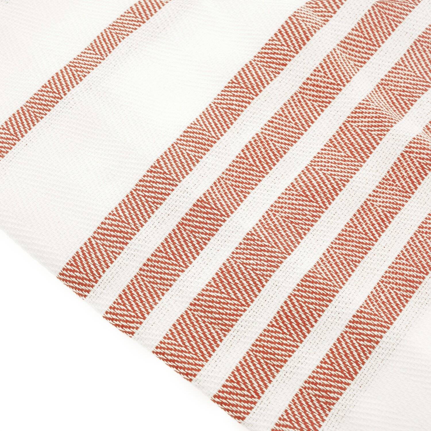 Turquoise Home 4er Pack Pestemal Küchetuch Handtuch 50x90cm Putztuch Badetuch Weiß-Rot