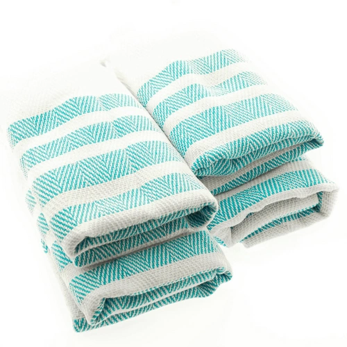 Turquoise Home 4er Pack Pestemal Küchetuch Handtuch 50x90cm Putztuch Badetuch Weiß-Blau Turquoise Home 4er Pack Pestemal Küchetuch Handtuch 50x90cm Putztuch Badetuch Weiß-Blau