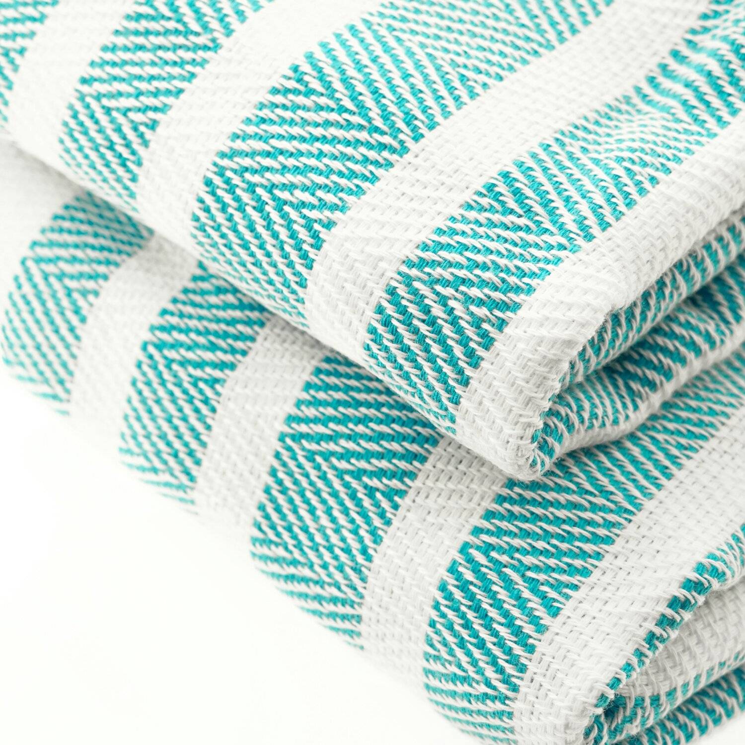 Turquoise Home 4er Pack Pestemal Küchetuch Handtuch 50x90cm Putztuch Badetuch Weiß-Blau